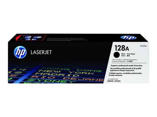 [CE320A] HP 128A - Negro - original - LaserJet - cartucho de tóner (CE320A) - para Color LaserJet Pro CP1525n, CP1525nw; LaserJet Pro CM1415fn, CM1415fnw