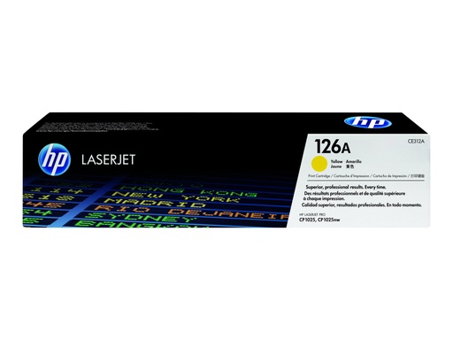 [CE312A] HP 126A - Amarillo - original - LaserJet - cartucho de tóner (CE312A) - para Color LaserJet Pro CP1025; LaserJet Pro MFP M175; TopShot LaserJet Pro M275