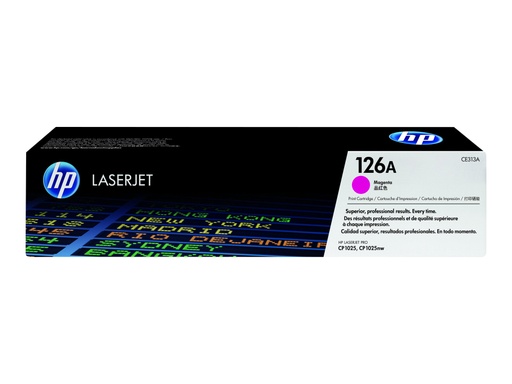 [CE313A] HP 126A - Magenta - original - LaserJet - cartucho de tóner (CE313A) - para Color LaserJet Pro CP1025; LaserJet Pro MFP M175; TopShot LaserJet Pro M275