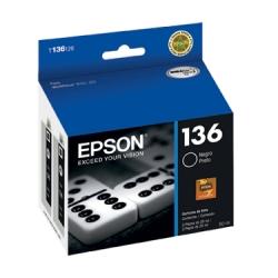 [T136126-AL] Epson 136 - Paquete de 2 - negro - original - cartucho de tinta - para WorkForce K101, K301