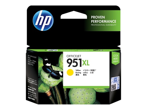 [CN048AL] HP 951XL - 17 ml - Alto rendimiento - amarillo - original - cartucho de tinta - para Officejet Pro 251, 276, 8100, 8600, 8600 N911, 8610, 8615, 8616, 8620, 8625, 8630, 8640