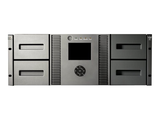 [AK381A] HPE StoreEver MSL4048 - Biblioteca de cintas - ranuras: 48 - sin unidades de cintas unidades máx.: 4 - montaje en bastidor - 4U - lector de código de barras, cifrado - para ProLiant DL120 G7, DL120 G7 Base, DL120 G7 Entry, DL120 G7 Performance