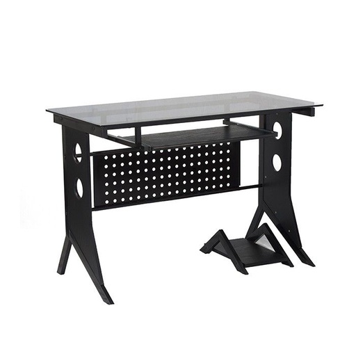 [CT-1211] Computer Desk Black with Tempered Glass Top Xtech CT-1211