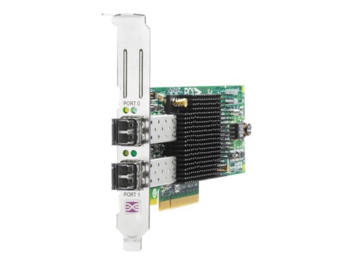 [AJ763B] HPE 82E - Adaptador de bus de host - PCIe 2.0 x4 / PCIe x8 perfil bajo - 8Gb Fibre Channel x 2 - para Modular Smart Array 1040, 2040; ProLiant DL370 G6, SL210t Gen8; StoreEasy 3850