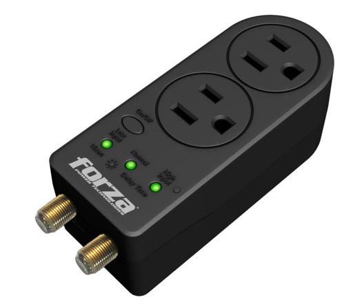 [FVP-0200C] Forza Power Technologies - Automatic voltage regulator - Forza Voltage Protector FVP-0200C Coaxial 2 Out 110V US Plug