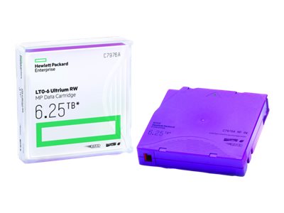 [C7976A] HPE Ultrium RW Data Cartridge - LTO Ultrium 6 6.25 TB - púrpura - para StoreEver 6250, LTO-6, MSL2024, MSL4048, MSL8096; StoreEver 1/8 G2