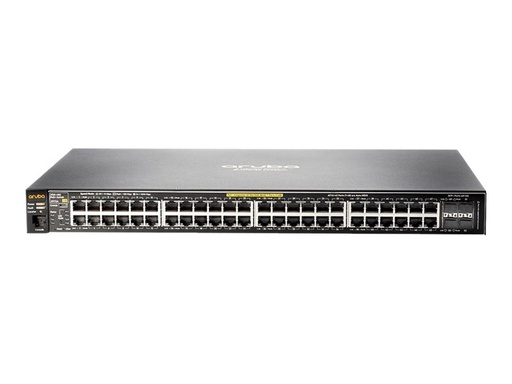 [J9772A] HPE Aruba 2530-48G-PoE+ - Conmutador - Gestionado - 48 x 10/100/1000 (PoE+) + 4 x Gigabit SFP - sobremesa, montaje en rack, montaje en pared - PoE+