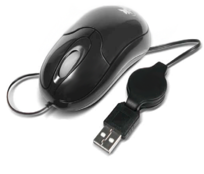 [XTM-150] Xtech XTM-150  - Ratón - Cableado - USB - Negro - Optico - Cable Retráctil