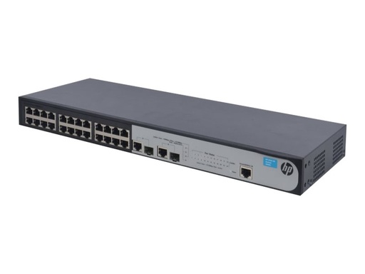 [JG538A] HPE 1910-24 Switch - Conmutador - L3 - Gestionado - 24 x 10/100 + 2 x Gigabit SFP combinado - montaje en rack