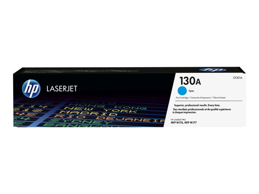 [CF351A] HP 130A - Cián - original - LaserJet - cartucho de tóner (CF351A) - para Color LaserJet Pro MFP M176n, MFP M177fw