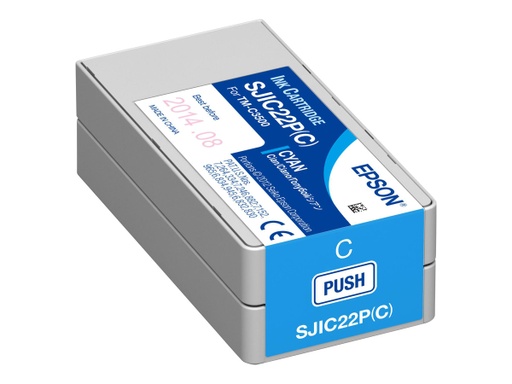 [C33S020581] Epson SJIC22P(C) - Cián - original - cartucho de tinta - para ColorWorks TM-C3500; TM C3500