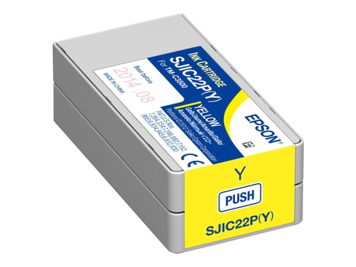 [C33S020583] Epson SJIC22P(Y) - Amarillo - original - cartucho de tinta - para ColorWorks TM-C3500; TM C3500