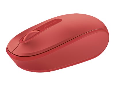 [U7Z-00031] Microsoft ratón móvil inalámbrico 1850 - Ratón - diestro y zurdo - óptico - 3 botones - inalámbrico - 2.4 GHz - receptor inalámbrico USB - rojo llama