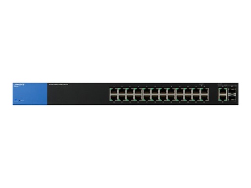 [LGS326] Linksys Smart LGS326 - Conmutador  - Gestionado - 24 x 10/100/1000 + 2 x Gigabit SFP combinado - montaje en rack - ca 100/230 V - 2 años de garantía 