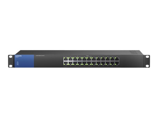 [LGS124P] Linksys Business LGS124P - Conmutador - sin gestionar - 12 x 10/100/1000 (PoE+) + 12 x 10/100/1000 - montaje en rack - PoE+ (120 W) - ca 100/230 V