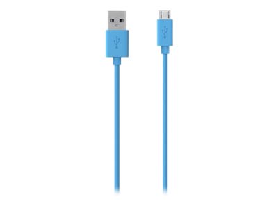 [F2CU012bt04-BLU] Belkin MIXIT - Cable USB - 4 PIN USB tipo A (M) - Micro USB de tipo B de 5 patillas (M) - 1.22 m ( USB / USB 2.0 ) - azul