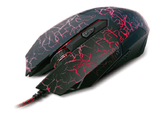 [XTM-510] Xtech - Mouse XTM-510 - USB - Bellixus - Gaming- Adjustable resolution settings of up to 2400dpi - 3-color LED lights - Convenient tangle-free cable - Type: 3D 6-button wired mouse for gaming - Sensor: Optical - Resolution: Selectable settings with LED color indicators Off = 800dpi Red = 1200dpi Green = 1600dpi Orange = 2400dp - Interface: USB - Number of buttons : 6 - Lighted: Yes -  Cable length: 5.2ft, braided
