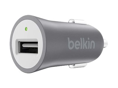 [F8M730BTGRY] Belkin Cargador móvil - Adaptador de corriente para el coche - 2.4 A (USB) - gris