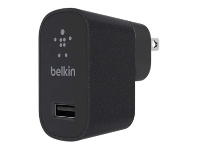 [F8M731dqBLK] Belkin Cargador doméstico - Adaptador de corriente - 2.4 A (USB) - negro
