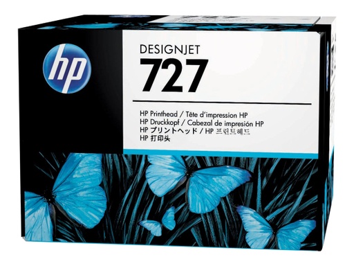 [B3P06A] HP 727 - Gris, amarillo, cián, magenta, negro mate, Photo Negro - cabezal de impresión - para DesignJet T1500, T1530, T1600, T2500, T2530, T2600, T3500, T920, T930; DesignJet XL 3600