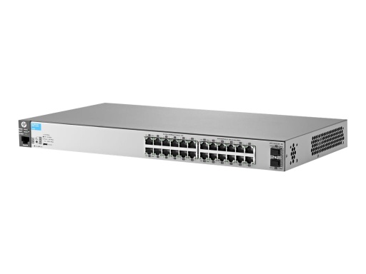 [J9856A] HPE Aruba 2530-24G-2SFP+ - Conmutador - Gestionado - 24 x 10/100/1000 + 2 x 10 Gigabit SFP+ - sobremesa, montaje en rack, montaje en pared