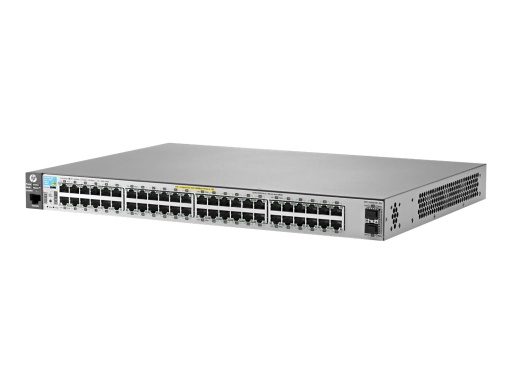 [J9853A] HPE Aruba 2530-48G-PoE+-2SFP+ - Conmutador - Gestionado - 48 x 10/100/1000 (PoE+) + 2 x 10 Gigabit SFP+ - sobremesa, montaje en rack, montaje en pared - PoE+ (382 W)