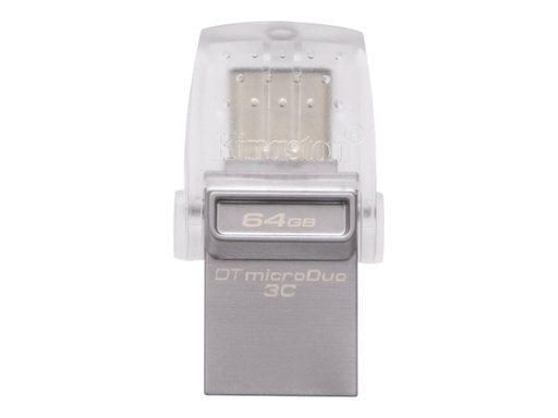 [DTDUO3C/64GB] Kingston DataTraveler microDuo 3C - Unidad flash USB - 64 GB - USB 3.1 / USB-C - para Apple MacBook (Early 2015, Early 2016, Mid 2017); MacBook Air (Late 2018); MacBook Pro (Late 2016, Mid 2017, Mid 2018)