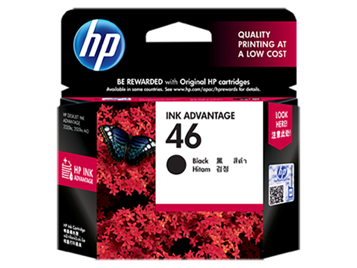 [CZ637AL] HP 46 - Negro - original - Ink Advantage - cartucho de tinta - para Deskjet Ink Advantage Ultra 2529, Ink Advantage Ultra 4729