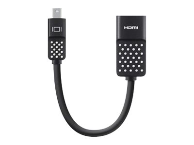 [F2CD079BT] Belkin Mini DisplayPort to HDMI Adapter, 4k - Adaptador de vídeo - Mini DisplayPort (M) a HDMI (H) - 12.7 cm - compatibilidad con 4K
