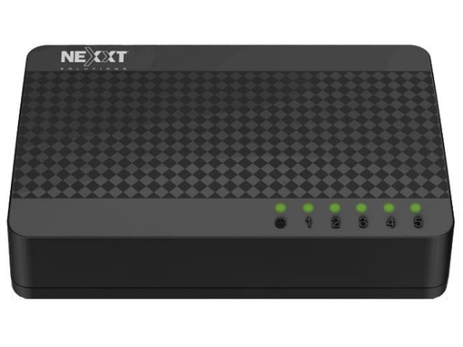 [ASIDT054U2] Nexxt Solutions Connectivity- Nexxt Naxos 500 – Fast Ethernet – 5 puertos – Desktop – Switch 10/100Mbps – Diseño compacto