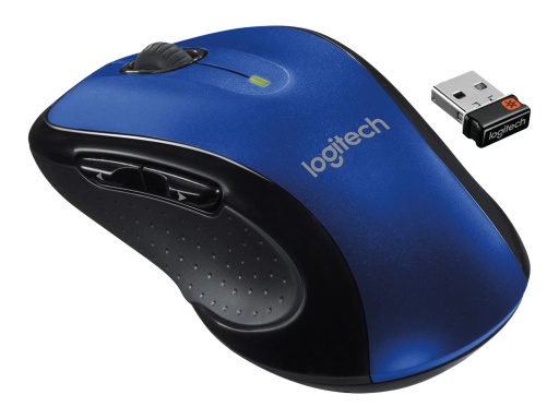 [910-002533] Logitech M510 - Ratón - diestro - laser - 7 botones - inalámbrico - 2.4 GHz - receptor inalámbrico USB - azul