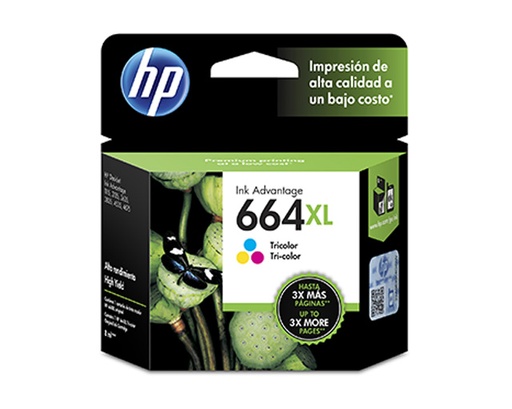 [F6V30AL] HP - Ink cartridge - Tricolor - 664XL