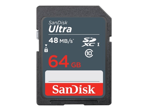 [SDSDUNB-064G-GN3IN] SanDisk Ultra - Tarjeta de memoria flash - 64 GB - Class 10 - SDXC UHS-I