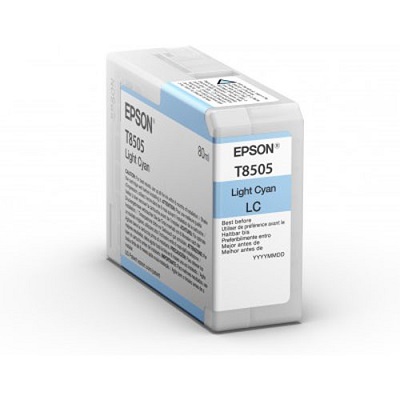 [T850500] Epson T8505 - 80 ml - cián claro - original - cartucho de tinta - para SureColor P800, P800 Designer Edition, SC-P800