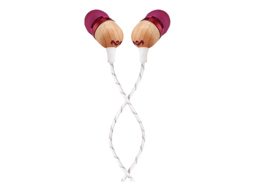 [EM-JE041-PU] House of Marley Smile Jamaica - Auriculares internos con micro - en oreja - cableado - conector de 3,5 mm - aislamiento de ruido - púrpura