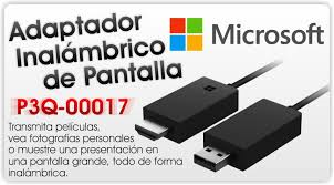 [P3Q-00017] Microsoft Wireless Display Adapter - V2 - alargador de vídeo/audio inalámbrico - hasta 7 m