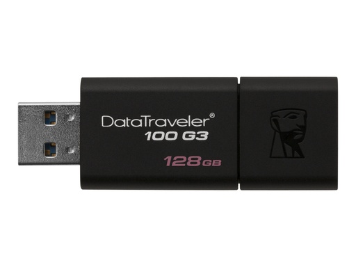 [DT100G3/128GB] Kingston DataTraveler 100 G3 - Unidad flash USB - 128 GB - USB 3.0 - negro