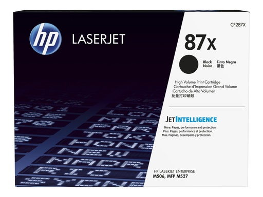 [CF287X] HP 87X - Alto rendimiento - negro - original - LaserJet - cartucho de tóner (CF287X) - para LaserJet Managed E50045; LaserJet Managed Flow MFP E52545