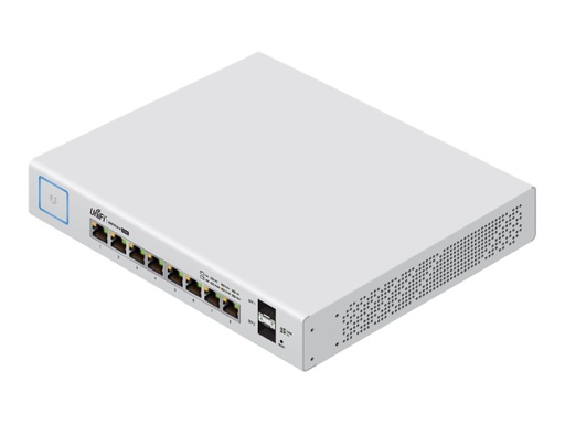[US-8-150W] Ubiquiti UniFi Switch US-8-150W - Conmutador - Gestionado - 8 x 10/100/1000 (PoE+) + 2 x Gigabit SFP - sobremesa - PoE+