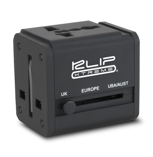 [KMA-150] Klip Xtreme - Adaptador universal para viajes  - Dos puertos USB 