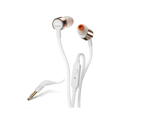 [JBLT210GRYAM] JBL T210 - Auriculares internos con micro - en oreja - cableado - conector de 3,5 mm - gris