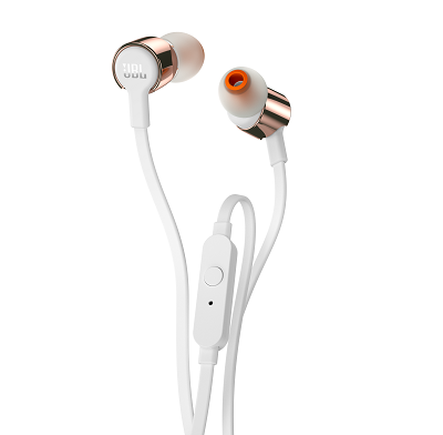 [JBLT210GLD] JBL T210 - Auriculares internos con micro - en oreja - cableado - conector de 3,5 mm - oro