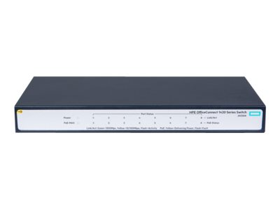 [JH330A] HPE OfficeConnect 1420 8G PoE+ - Conmutador - sin gestionar - 8 x 10/100/1000 - sobremesa - PoE+ (64 W)