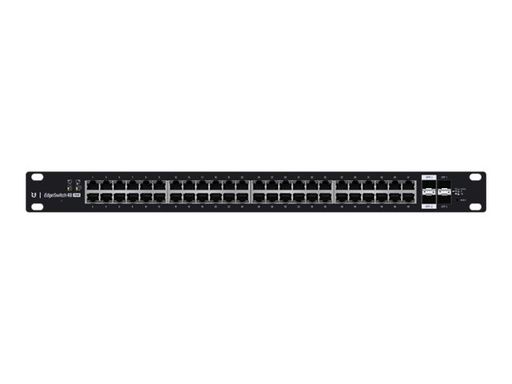 [ES-48-500W] Ubiquiti EdgeSwitch 48 - Conmutador - Gestionado - 48 x 10/100/1000 (PoE+) + 2 x Gigabit SFP / 10 Gigabit SFP+ + 2 x SFP - montaje en rack - PoE+