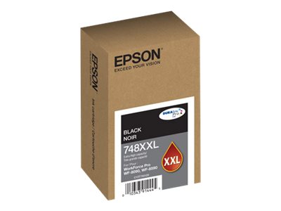 [T748XXL120-AL] Epson 748XXL - XL - Negro - original - blíster con alarmas de RF/acústica - cartucho de tinta - para WorkForce Pro WF-6090, WF-8090, WF-8590