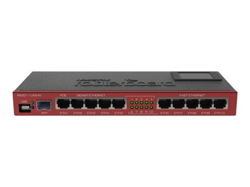 [RB2011UiAS-IN] MikroTik RouterBOARD RB2011UiAS-IN - Router - GigE - 600 MHz - 214mm x 86 para PCB - RouterOS - Ram: 128MB