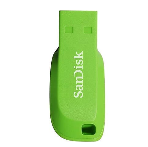 [SDCZ50C-016G-B35GE] SanDisk Cruzer Blade - Unidad flash USB - 16 GB - USB 2.0 - verde eléctrico