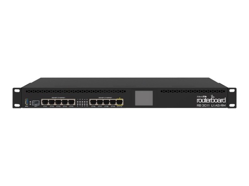 [RB3011UiAS-RM] MikroTik RouterBOARD RB3011UiAS-RM - Router - GigE - montaje en rack - 443x92x44mm - RouterOS - Ram: 1GB