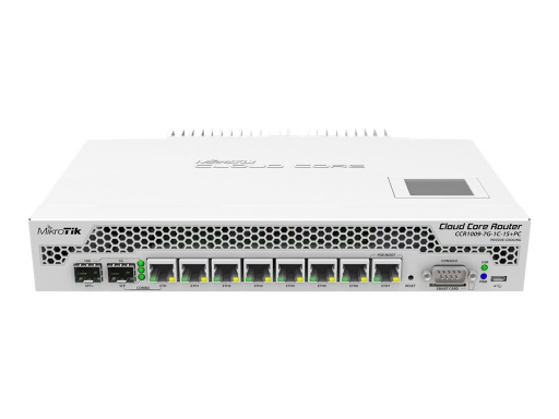 [CCR1009-7G-1C-1S+PC] MikroTik Cloud Core Router CCR1009-7G-1C-1S+PC - Router - 10 GigE - montaje en rack