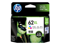 [C2P07AL] HP 62XL - 11.5 ml - Alto rendimiento - color (cian, magenta, amarillo) - original - cartucho de tinta - para Envy 55XX, 56XX, 76XX; Officejet 200, 250, 252, 57XX, 8040